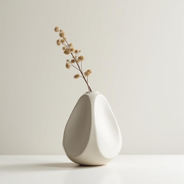 Ceramic vase for yoga studio decoration