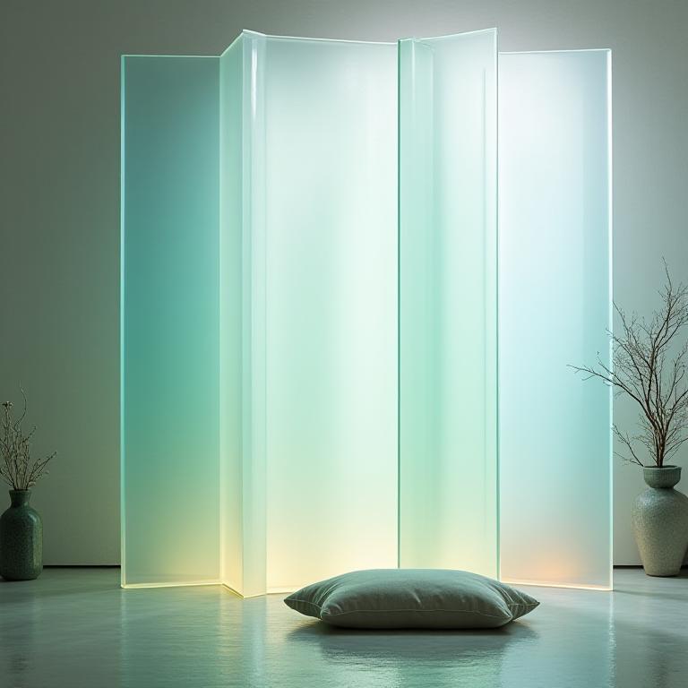 Bespoke glass art for meditation spaces
