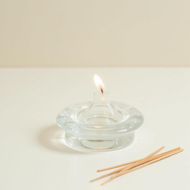 Glass incense holder for meditation